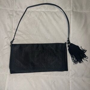 Vintage Satin Black Bag